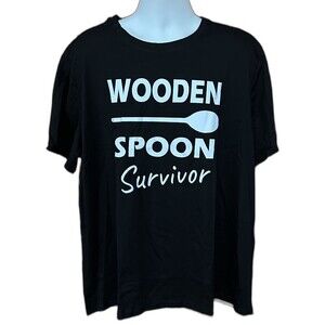 Wooden Spoon Survivor Men's Black T-Shirt Size 3XL